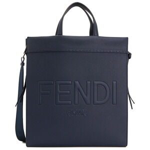 FENDI FF Jacquard Shopper Tote Shoulder Bag Brown